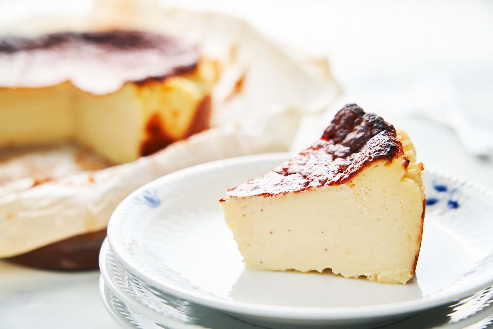 Custardy smooth in the center with a caramelized top, this Burnt Basque Cheesecake comes together from just a few basic ingredients in the blender.