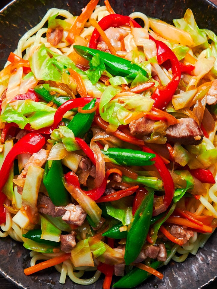 Loaded with veggies and meat and served on a bed of noodles, Chop Suey is a one-dish meal that's easy to make and delicious.