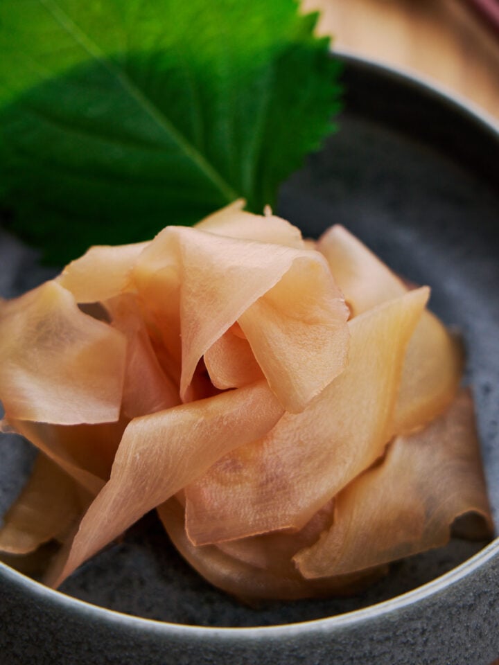 Gari, or sushi ginger, is an easy, refreshing pickled condiment made with young ginger, vinegar, sugar, and salt.