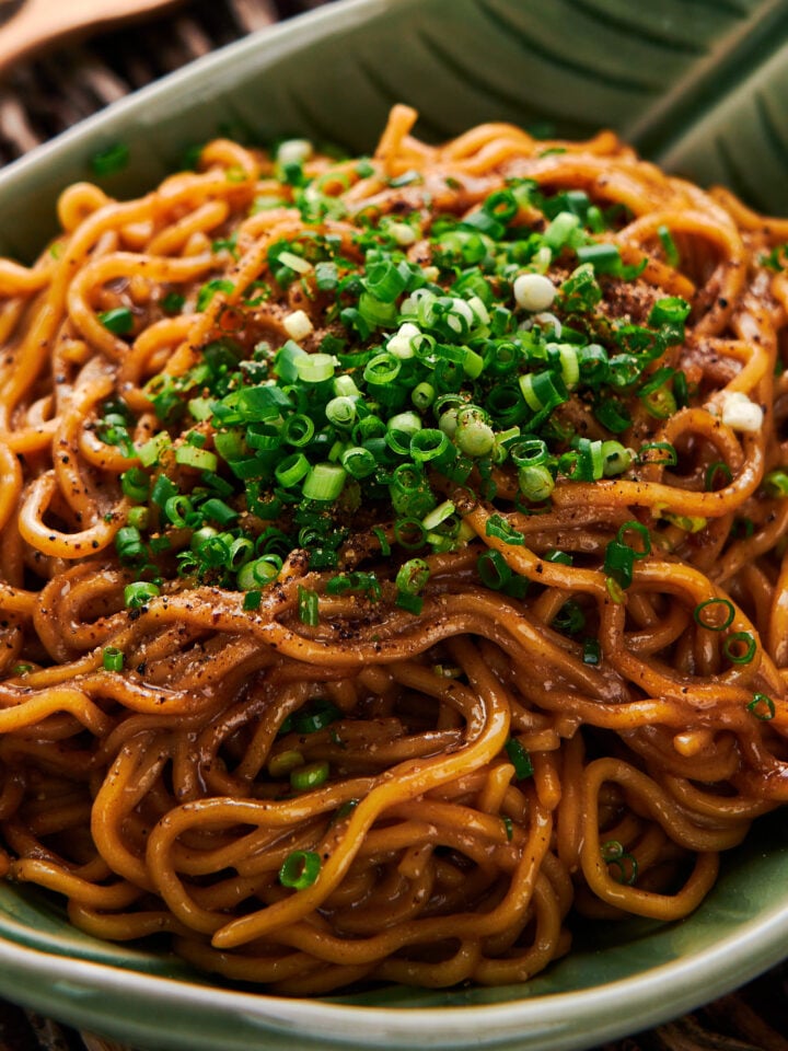With a trifecta of fresh garlic, caramelized garlic, and black garlic, this easy garlic noodle recipe is mind-blowingly good.