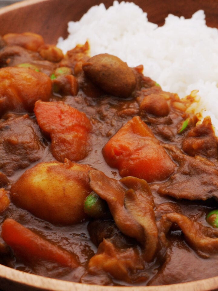 Vegan Japanese Curry Rice recipe from scratch.